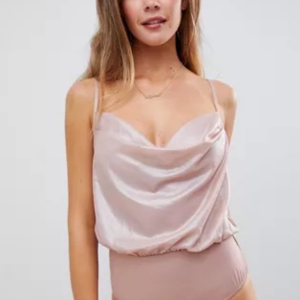 NWT Missguided Cowl Neck Bodysuit